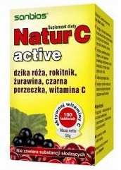 SANBIOS NATUR C ACTIVE DZIKA RÓŻA WITAMINA C 100 T