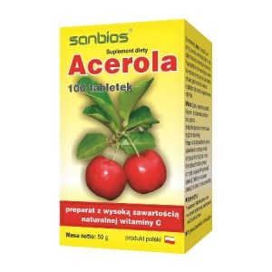 SANBIOS ACEROLA WITAMINA C 100 TABL