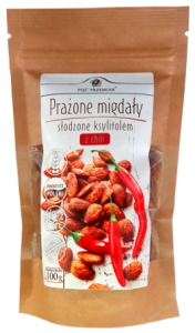 PRAŻONE MIGDAŁY Z CHILLI SOLĄ HIMALAJSKĄ KSYLITOLEM