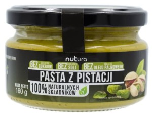 PASTA Z PISTACJI 100% NUTURA 160G BEZ SOLI 