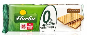 Florbu wafelki nadziewane kakaowe bez cukru 160g