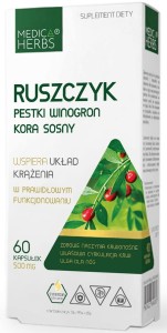 Medica Herbs ruszczyk pestki winogron kora sosny