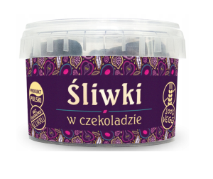 Śliwki w czekoladzie bez dodatku cukru beglutenowe