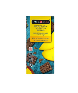 CZEKOLADA MLECZNA Z MANGO BEZ DODATKU CUKRU PURE