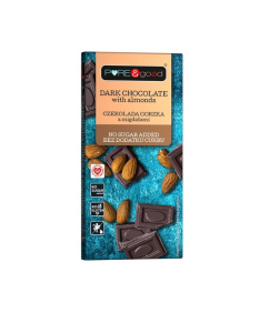 CZEKOLADA GORZKA Z MIGDAŁAMI BEZ DODATKU CUKRU