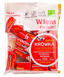 KRÓWKI BEZMLECZNE BIO TRUSKAWKOWE SUPER KRÓWKA