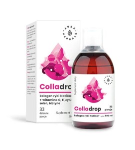 COLLADROP - KOLAGEN RYBI NATICOL W PŁYNIE + WIT. C  AURA HERBALS 500ml
