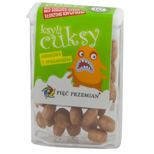 CUKSY JABŁKO CYNAMON CUKIERKI KSYLITOL BEZ GLUTENU