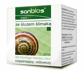 SANBIOS KREM ZE ŚLUZEM ŚLIMAKA ROZJAŚNIAJĄCY