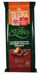 CZEKOLADA Z ORZECHAMI LASKOWYMI BEZ CUKRU TRAPA 75 g