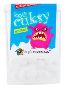 CUKSY MIĘTOWE - CUKIERKI BEZCUKROWE Z KSYLITOLEM 13 g