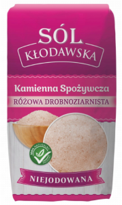 SÓL KŁODAWSKA KAMIENNA RÓŻOWA NIEJODOWANA DROBNA 1 kg