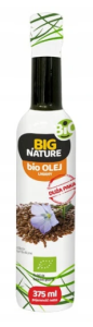 OLEJ LNIANY BIG NATURE BIO 375 ML TŁOCZONY NA ZIMNO