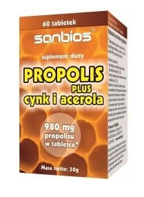 SANBIOS PROPOLIS PLUS CYNK I ACEROLA 60 TABL