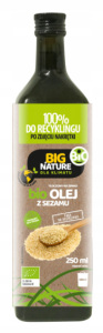 BIO OLEJ SEZAMOWY ZIMNOTŁOCZONY BIG NATURE 250 ML
