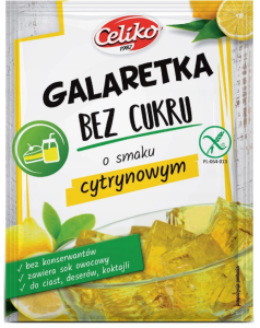 GALARETKA BEZ CUKRU BEZGLUTENOWA CYTRYNOWA CELIKO 14 g