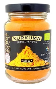 BIO KURKUMA MIELONA EKOLOGICZNA 100G PIĘĆ PRZEMIAN