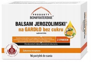 BALSAM JEROZOLIMSKI NA GARDŁO BEZ CUKRU CYNK 16 T