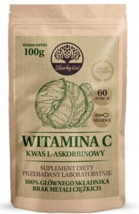 KWAS L-ASKORBINOWY WITAMINA C Z KAPUSTY 100 G SKARBY GAI