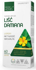 Medica Herbs Damiana liść 600 mg 60k afrodyzjak