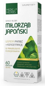 Medica Herbs miłorząb japoński ginkgo biloba 120 mg 60k