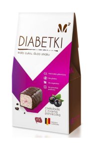 Diabetki cukierki czekoladki z czarną porzeczką
