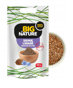 Big Nature siemię lniane len mielony brązowy 250 g