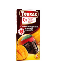 CZEKOLADA GORZKA Z MANGO TORRAS BEZ DODATKU CUKRU